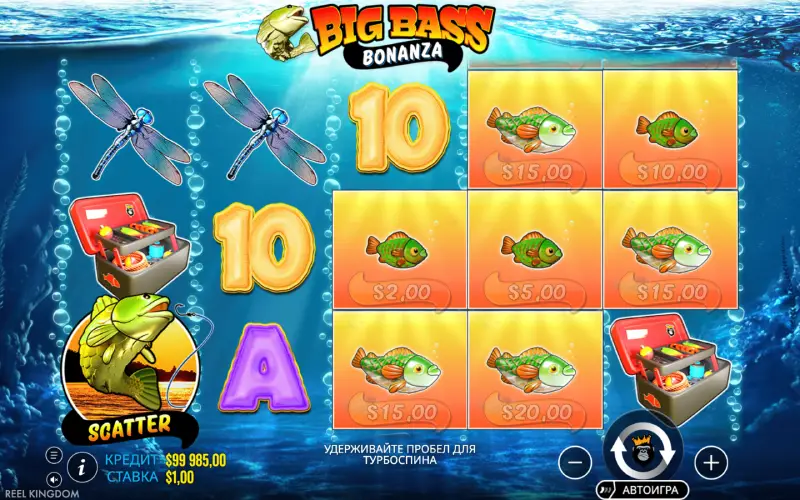 Игровой автомат Big Bass Bonanza на деньги в казино ПИНКО