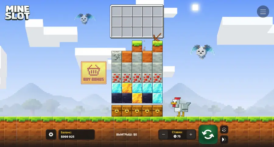 Mine Slot - слот в казино в стиле Minecraft