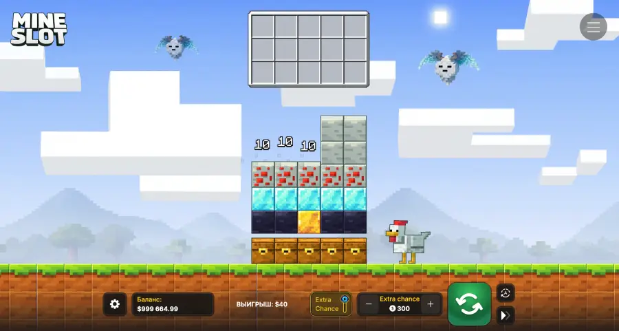Играть в слот, похожий на Minecraft (Mine Slot)