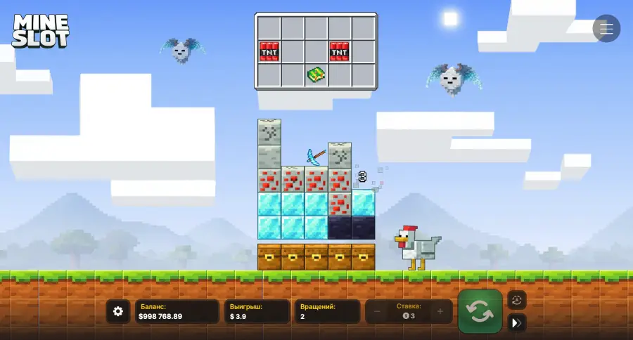 Слот Mine Slot играть на деньги в казино