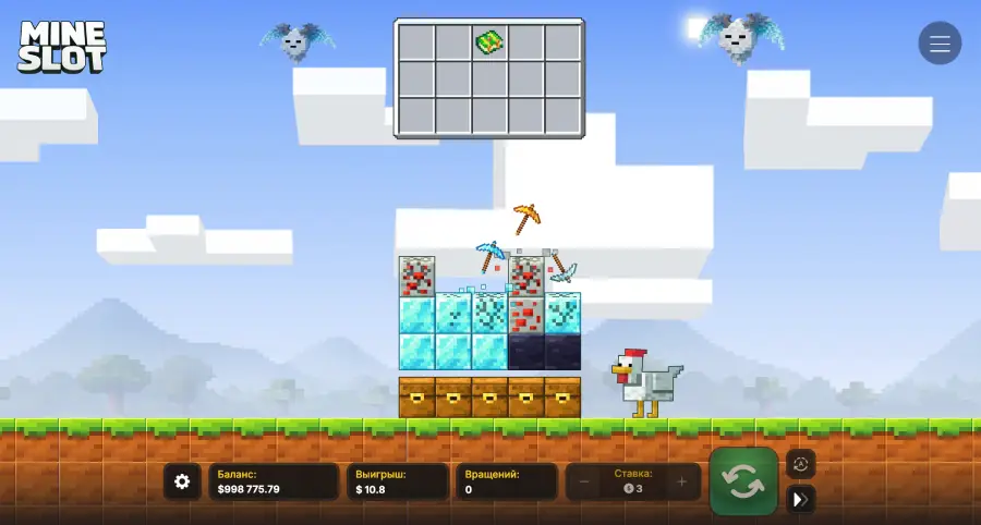 Майнкрафт слот в казино название Mine Slot
