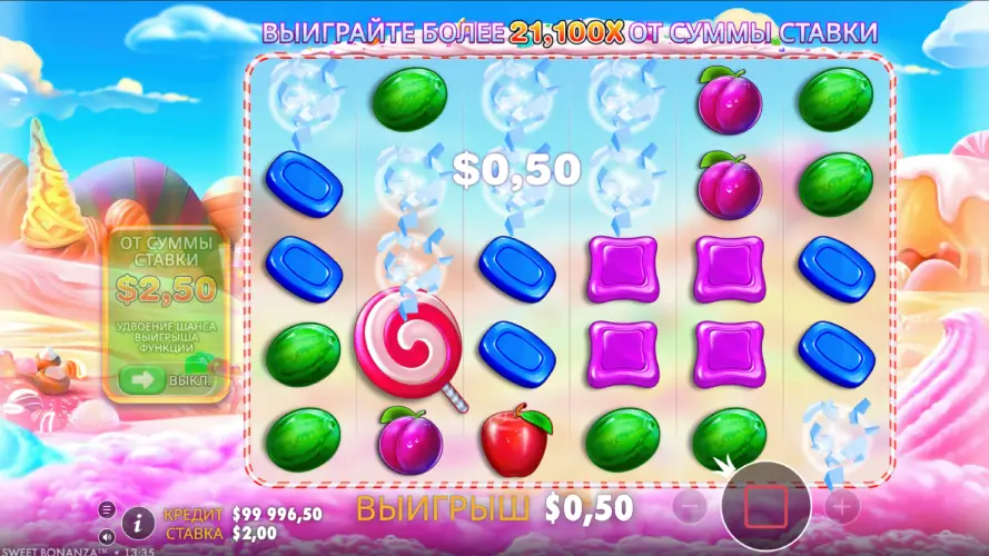 Играть в слот Свит Бонанза в казино ПИНКО